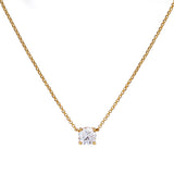 P202-GP SADE Gold Plate Claw Set CZ Pendant