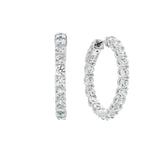 E3526-RH -Soleil- Sterling Silver 25mm cz hoops