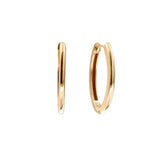 E56-GP - CLAIRE - Gold Plate Large Oval Hoop Earrings