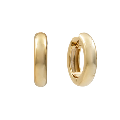 E53-GP - EDIE - Gold Plate Medium Round Hoop Earrings