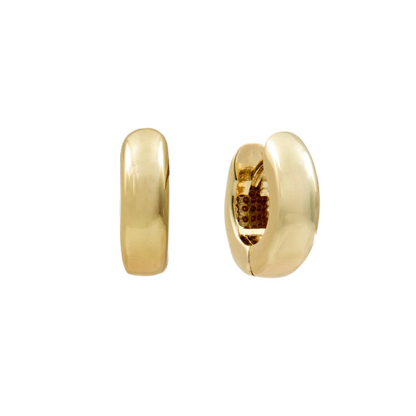 E52-GP - HALLIE - Gold Plate Small Round Hoop Earrings