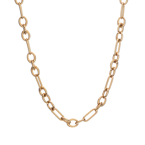 N7732 - ZARA - Gold plate Stainless Steel Link Necklace