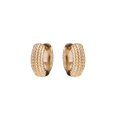 E675-GP - Gold Dot Hoop Earrings