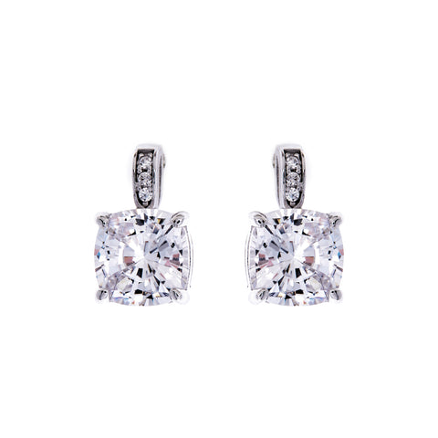 E99-RH - Rhodium clear cz studs