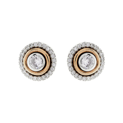 E26-GP - Two tone cz stud