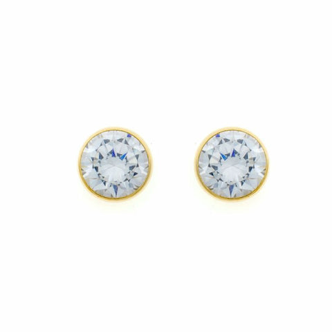 E30 - Gold plate bezel cubic zirconia stud